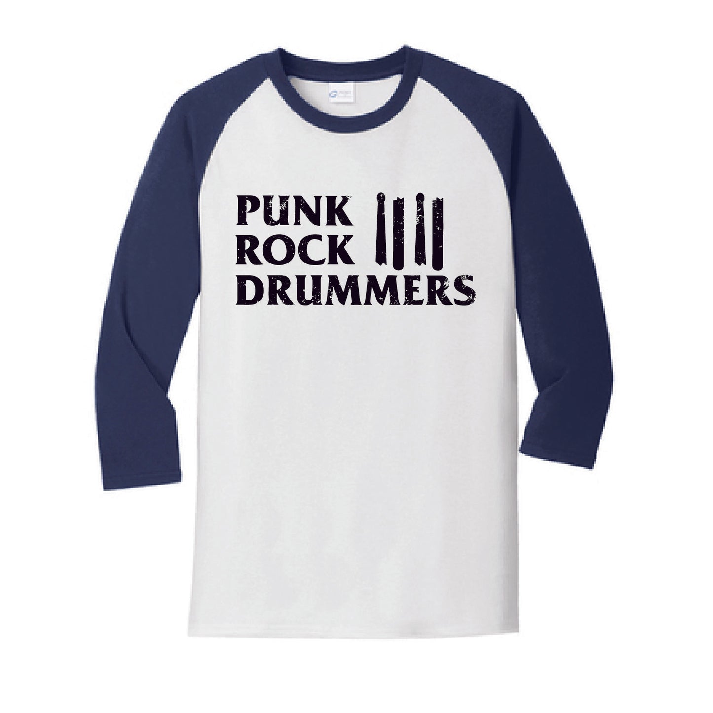 Punk Rock Drummers 3/4 Adult Tees (Various Colors) - PRD