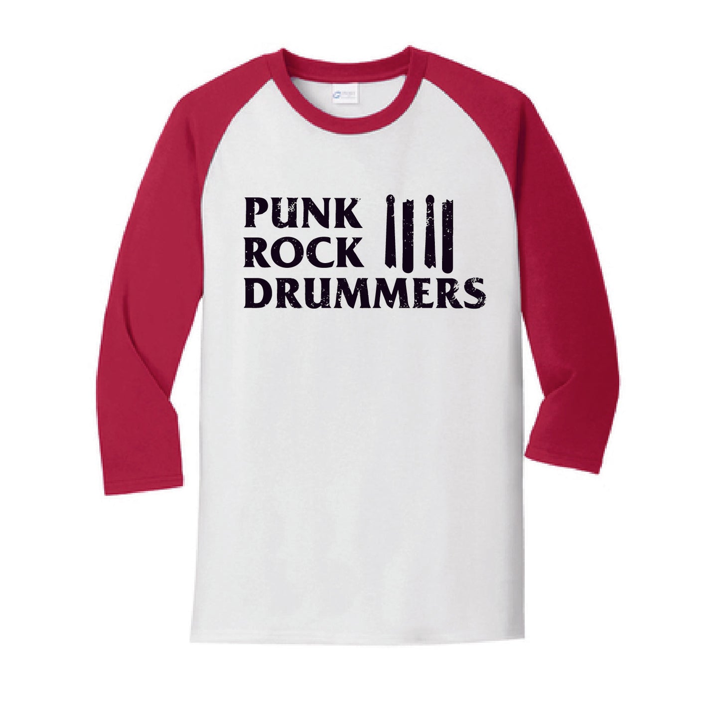 Punk Rock Drummers 3/4 Adult Tees (Various Colors) - PRD