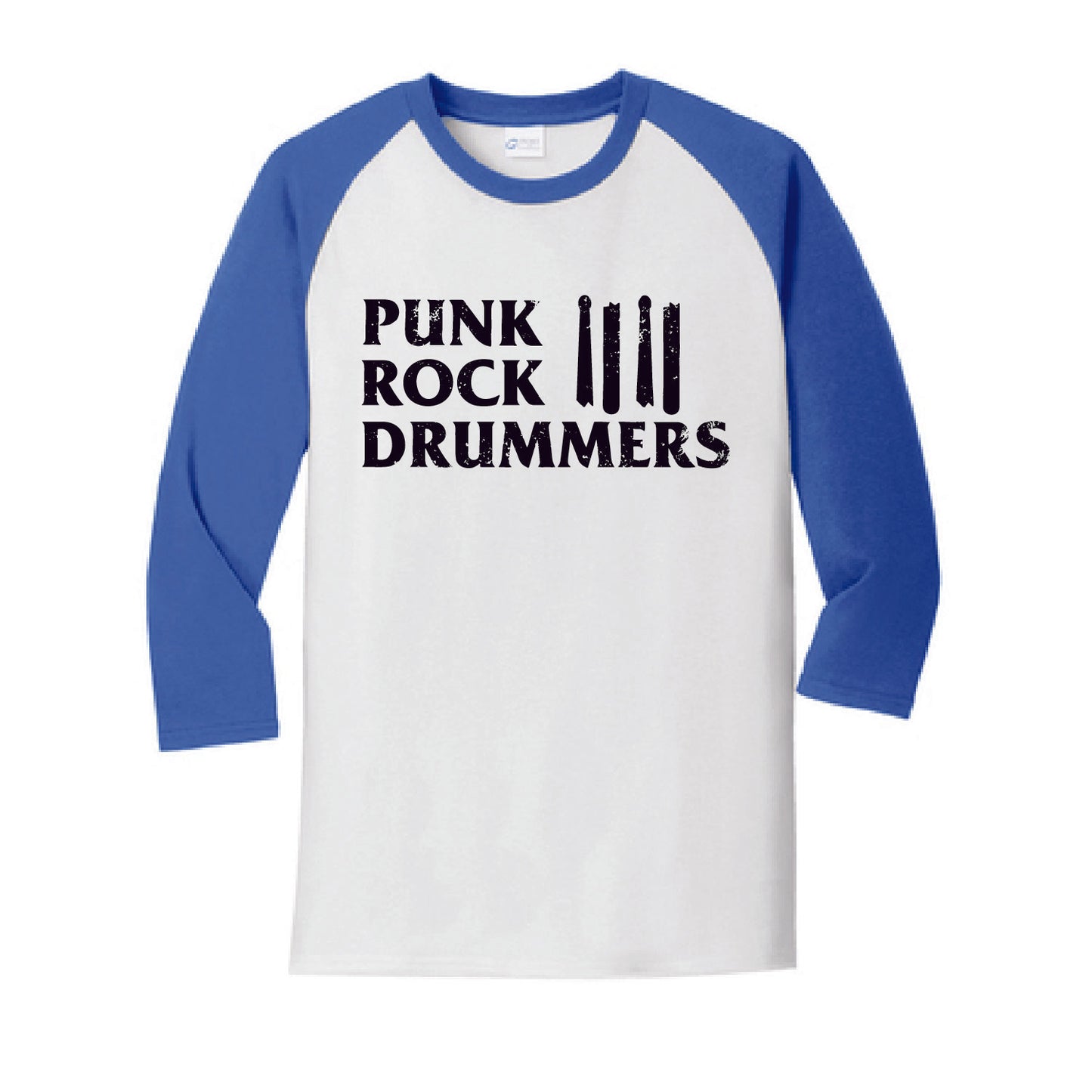 Punk Rock Drummers 3/4 Adult Tees (Various Colors) - PRD