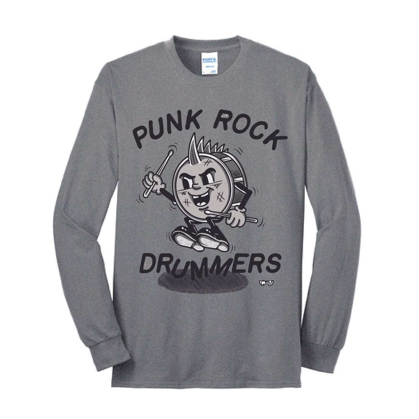 Punk Rock Drummers Perry Long Sleeve Adult Tees (Various Colors) - PRD