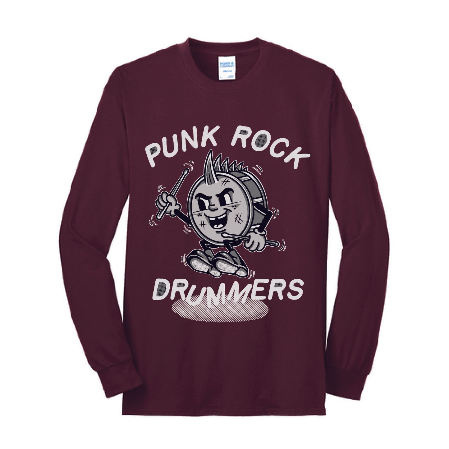 Punk Rock Drummers Perry Long Sleeve Adult Tees (Various Colors) - PRD