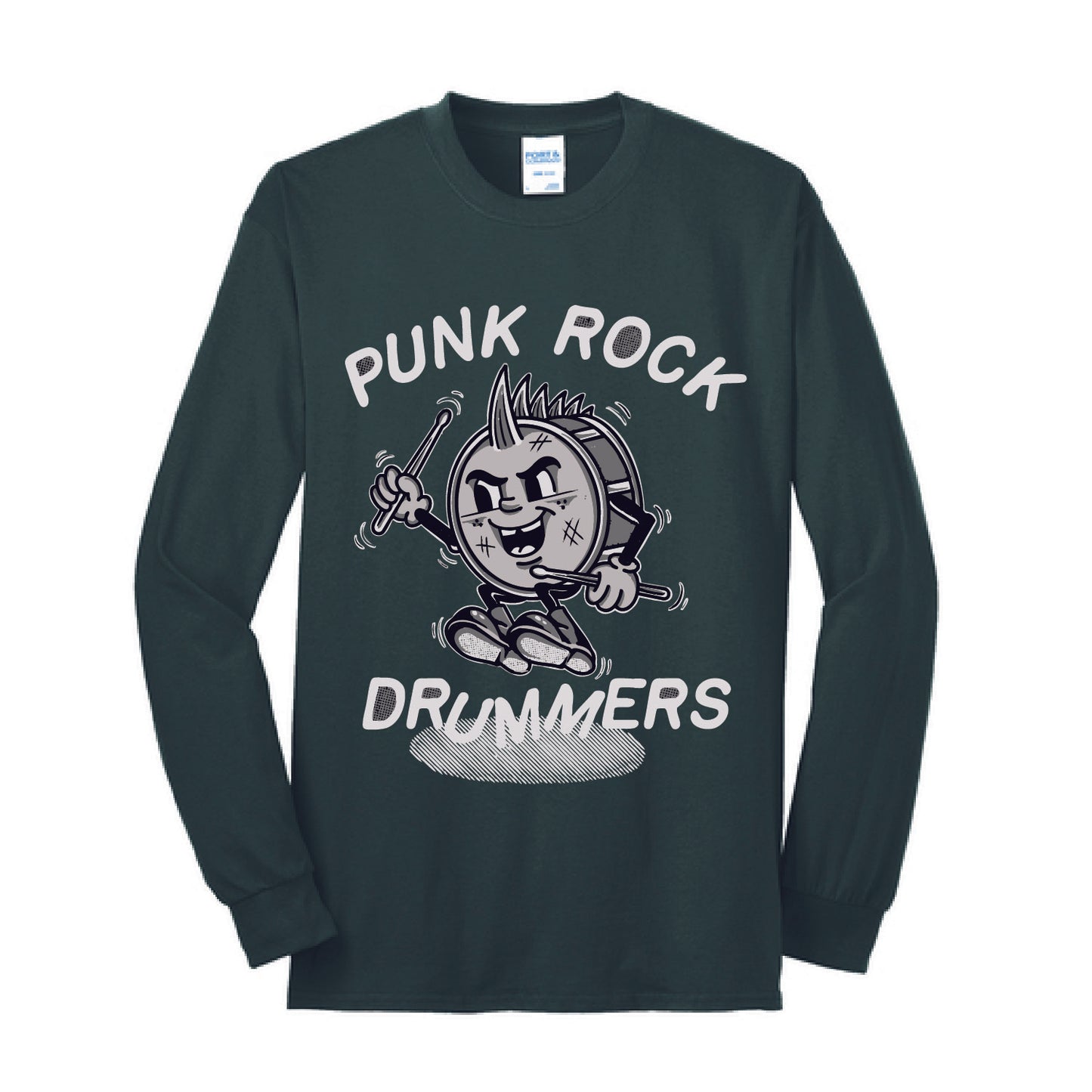 Punk Rock Drummers Perry Long Sleeve Adult Tees (Various Colors) - PRD