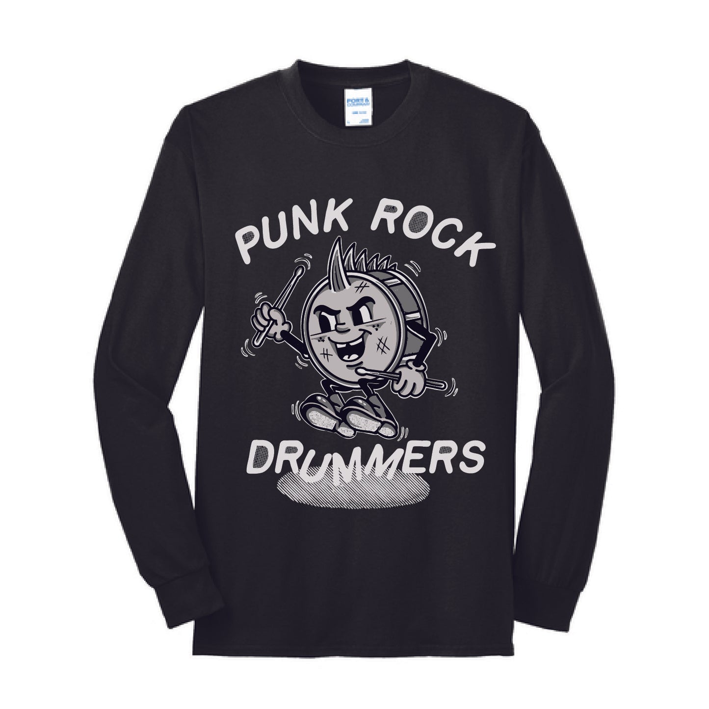 Punk Rock Drummers Perry Long Sleeve Tall Tees (Various Colors) - PRD