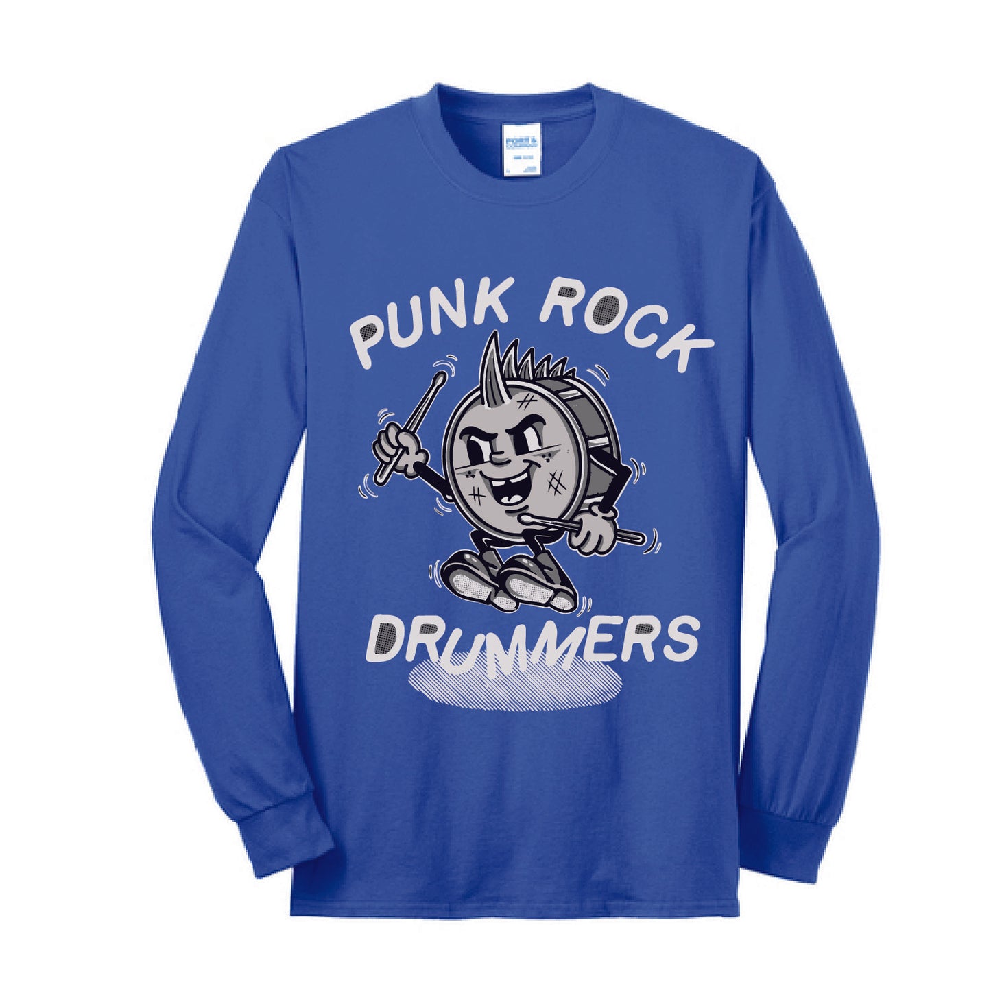 Punk Rock Drummers Perry Long Sleeve Adult Tees (Various Colors) - PRD