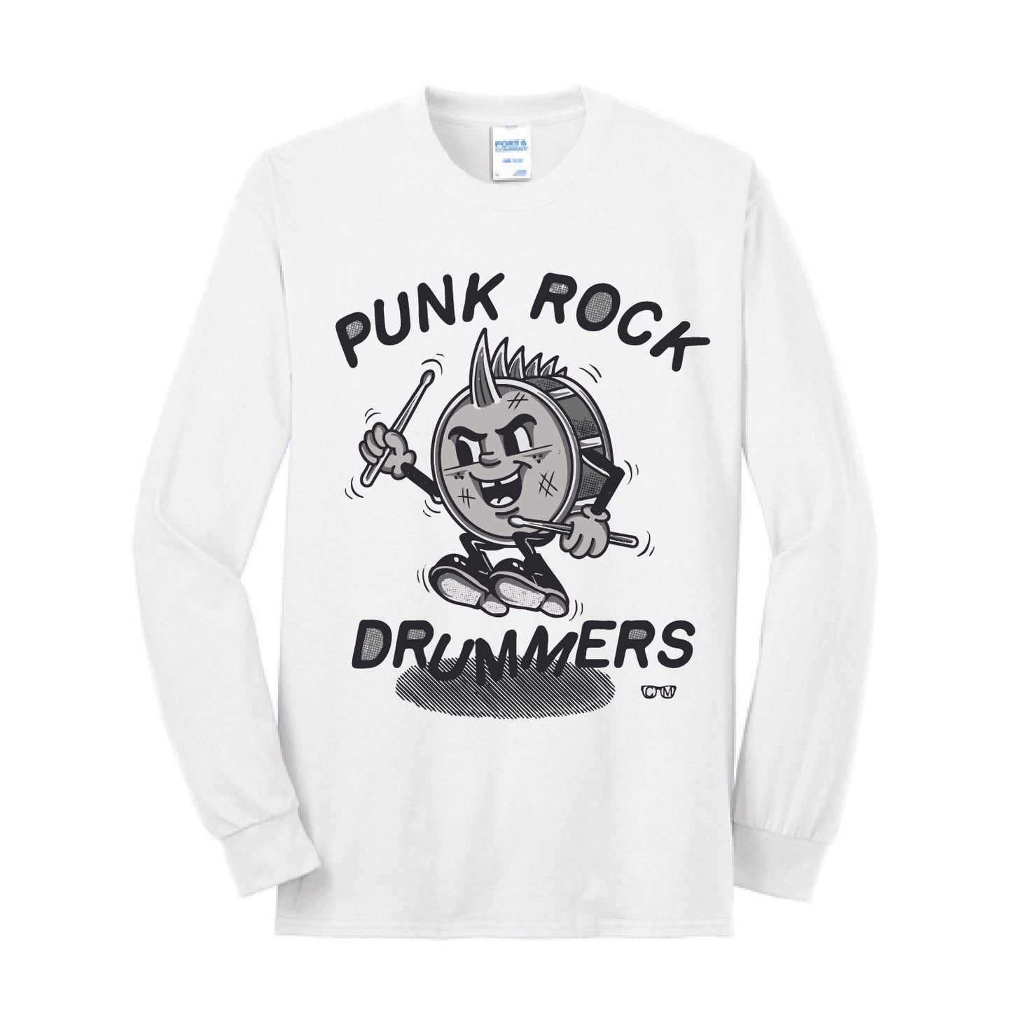 Punk Rock Drummers Perry Long Sleeve Adult Tees (Various Colors) - PRD