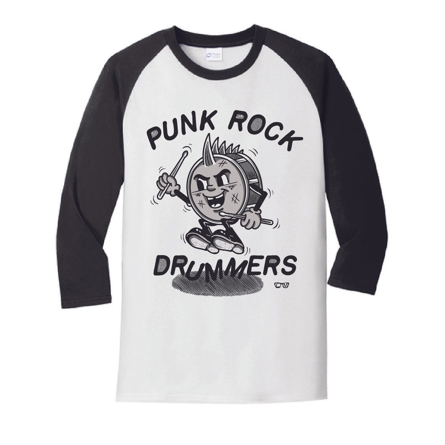 Punk Rock Drummers Perry 3/4 Adult Tees (Various Colors) - PRD