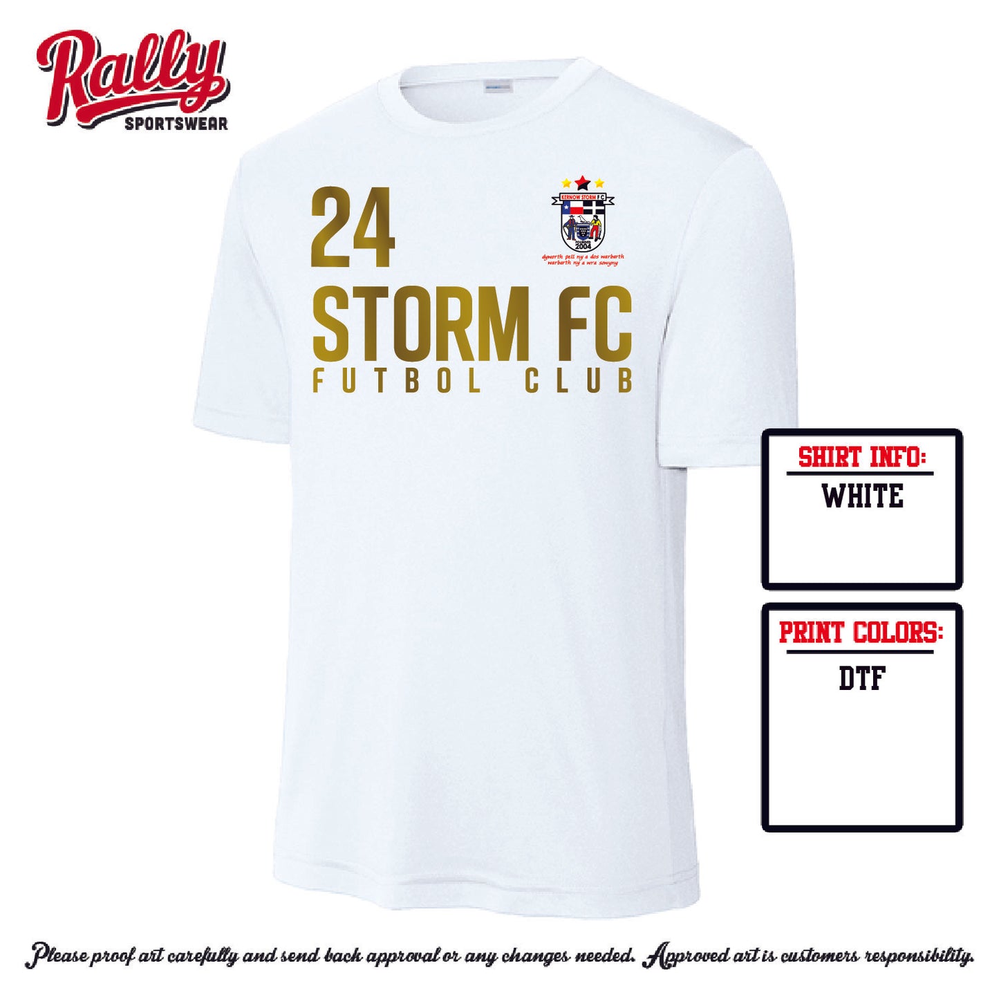 STORM - White Jersey - CLUB PLAYERS ONLY