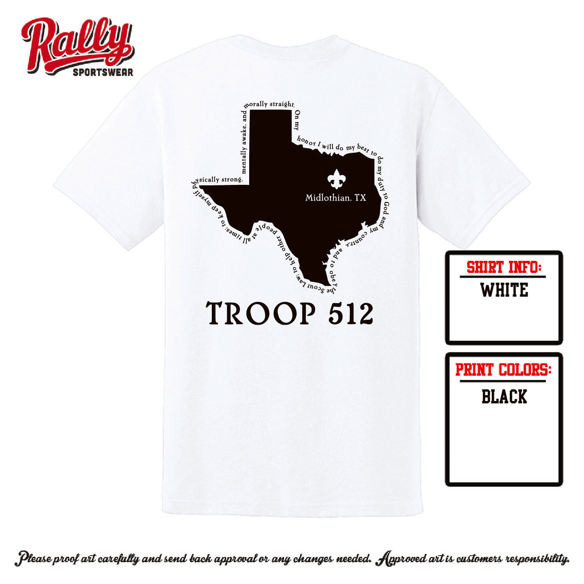 BSA512 - Troop 512 Short Sleeve (Various Colors)