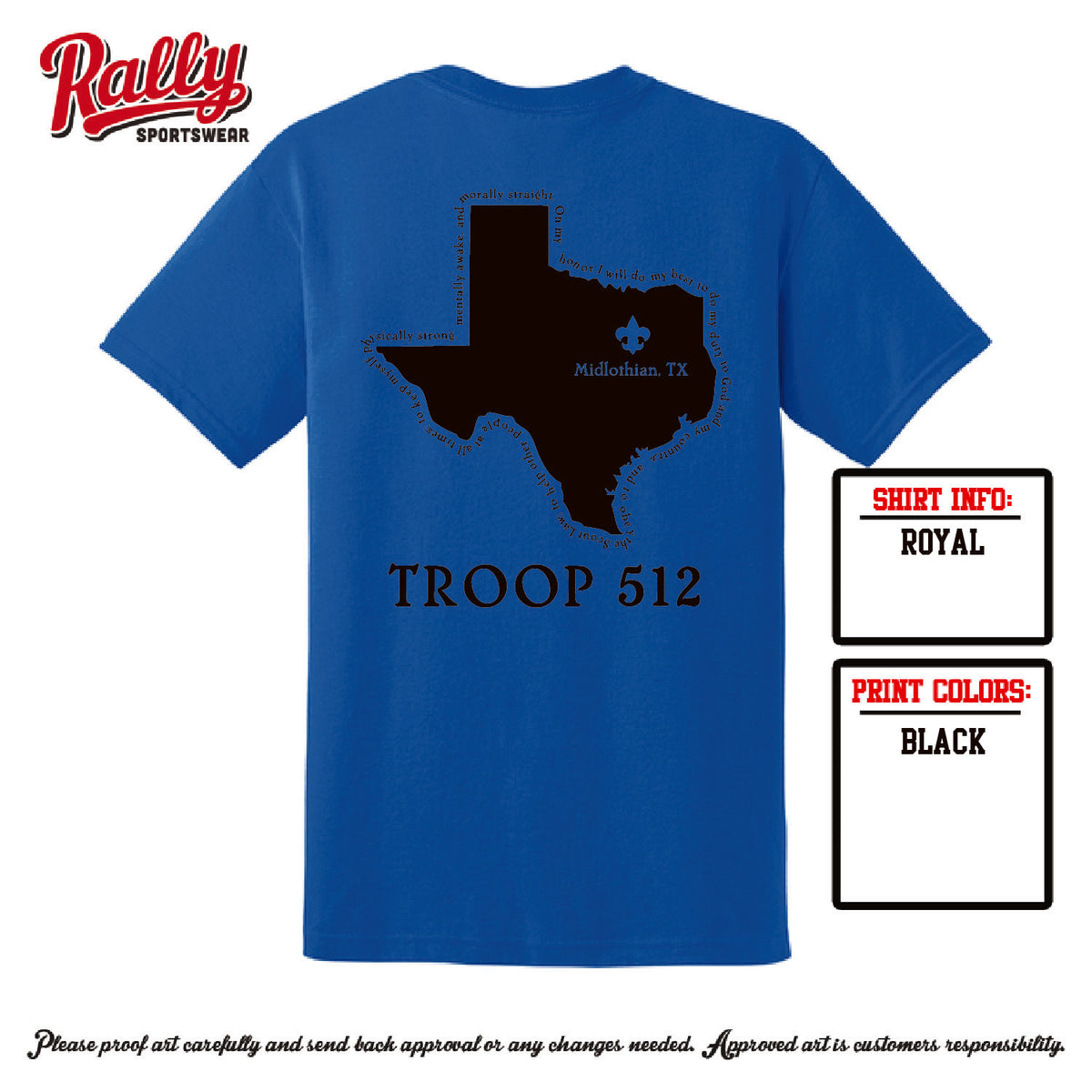 BSA512 - Troop 512 Short Sleeve (Various Colors)