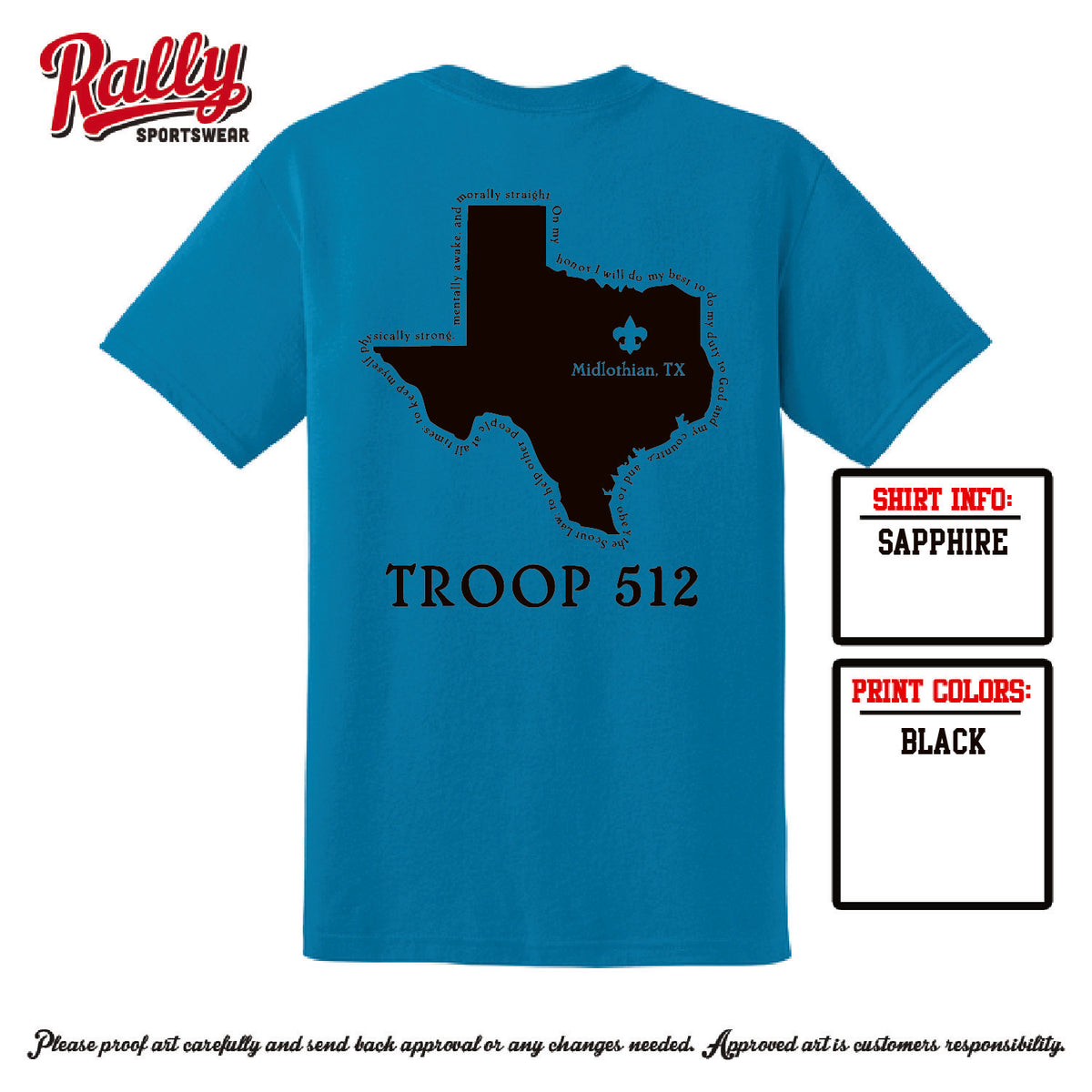 BSA512 - Troop 512 Short Sleeve (Various Colors)