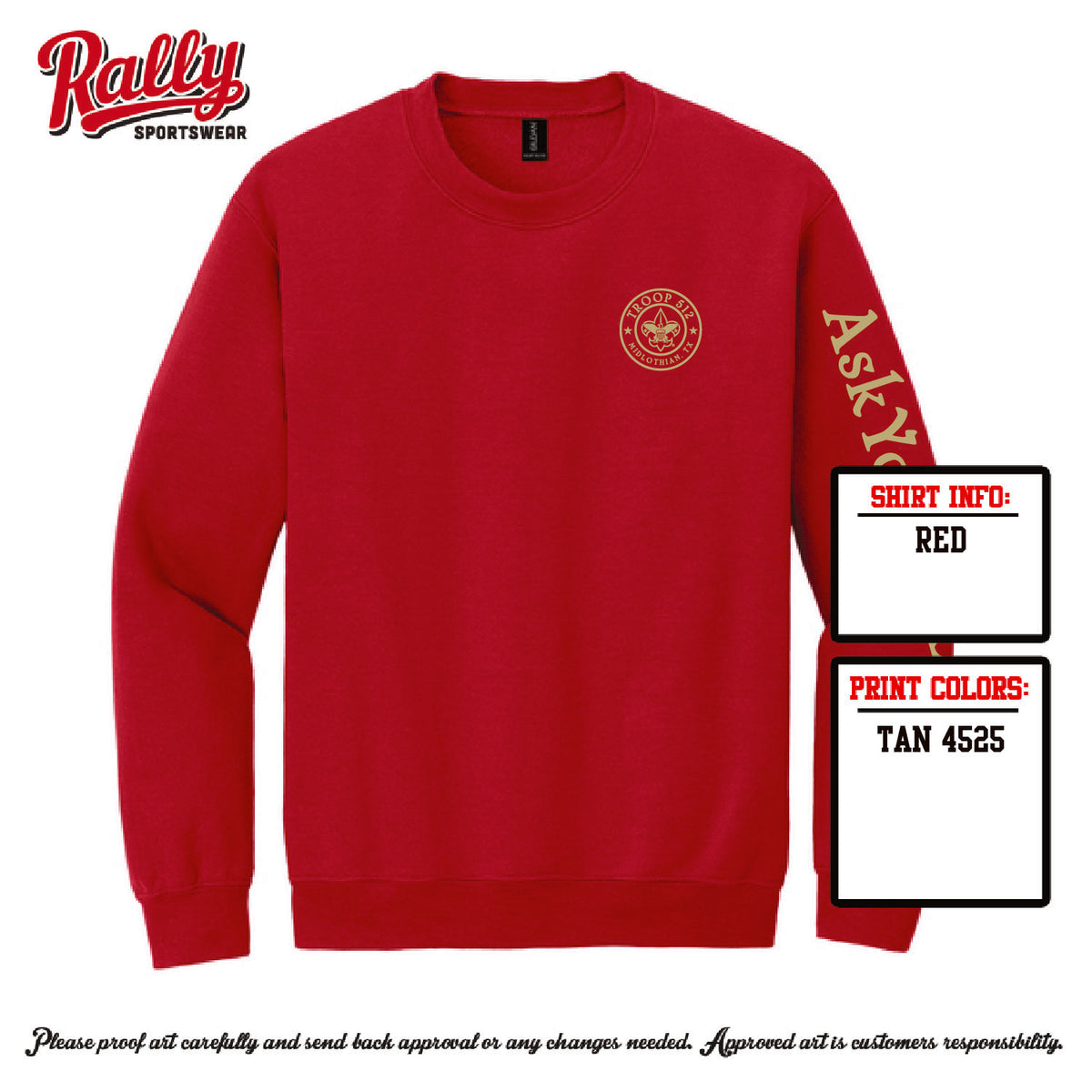 BSA512 - Troop 512 Sweatshirt (Various Colors)