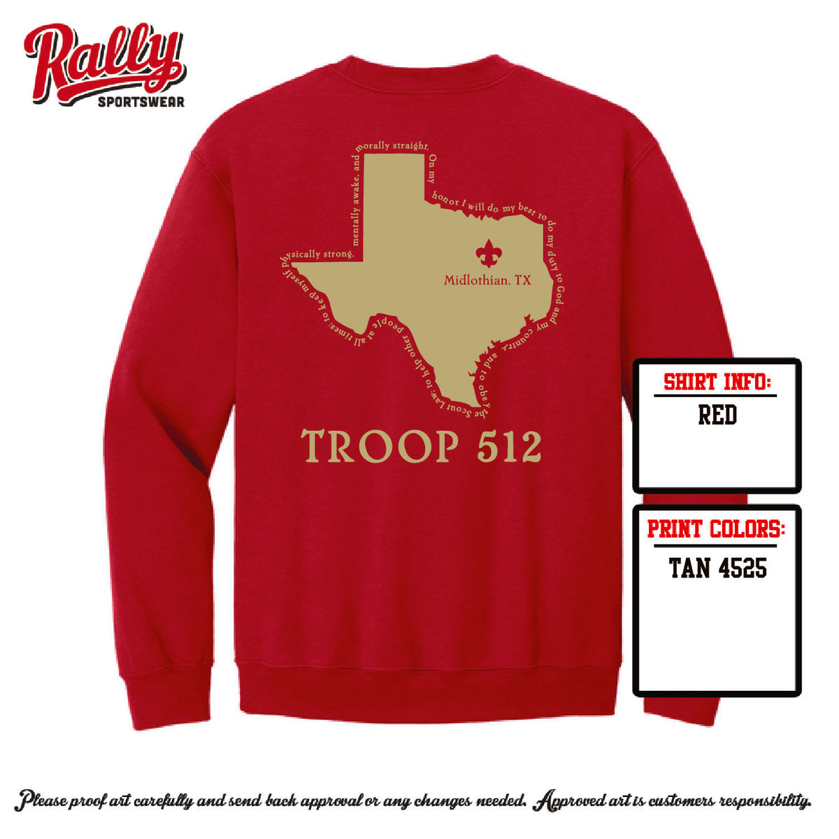 BSA512 - Troop 512 Sweatshirt (Various Colors)