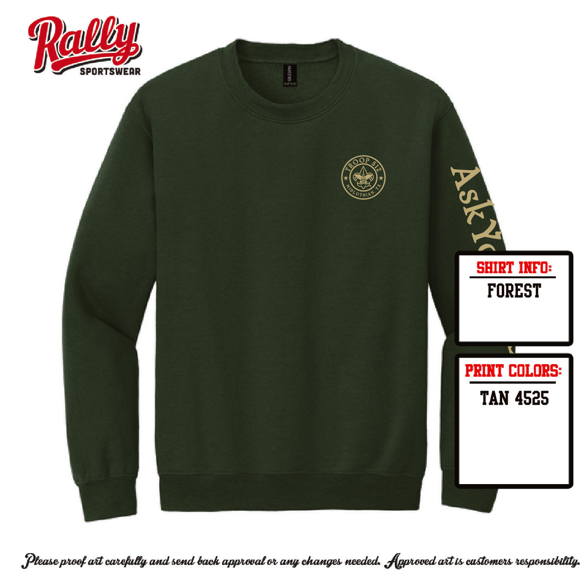 BSA512 - Troop 512 Sweatshirt (Various Colors)