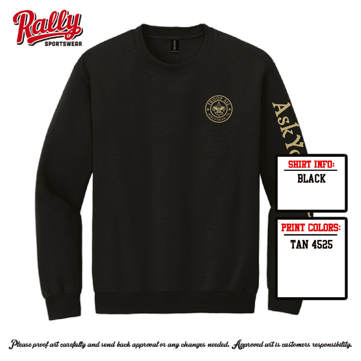 BSA512 - Troop 512 Sweatshirt (Various Colors)
