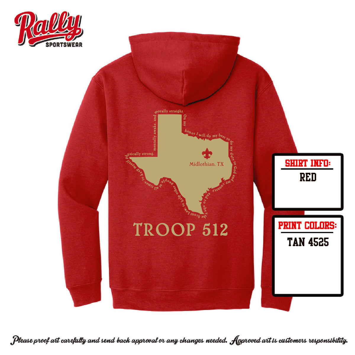 BSA512 - Troop 512 Hoodie (Various Colors)