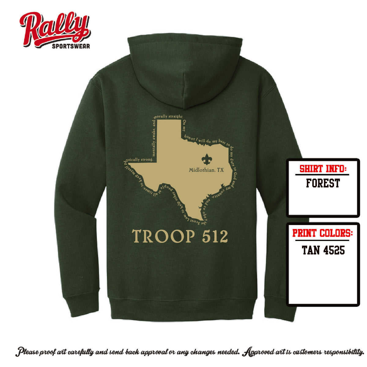 BSA512 - Troop 512 Hoodie (Various Colors)