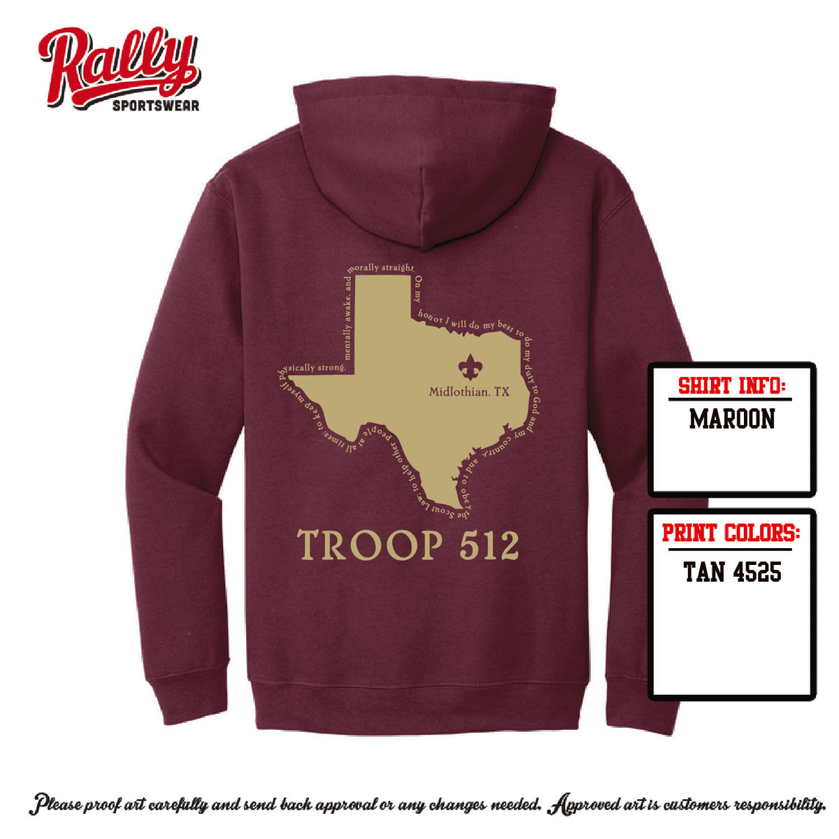 BSA512 - Troop 512 Hoodie (Various Colors)
