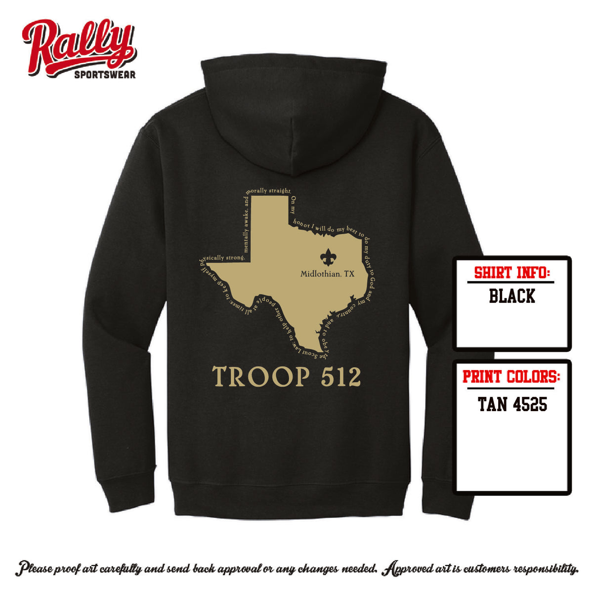 BSA512 - Troop 512 Hoodie (Various Colors)