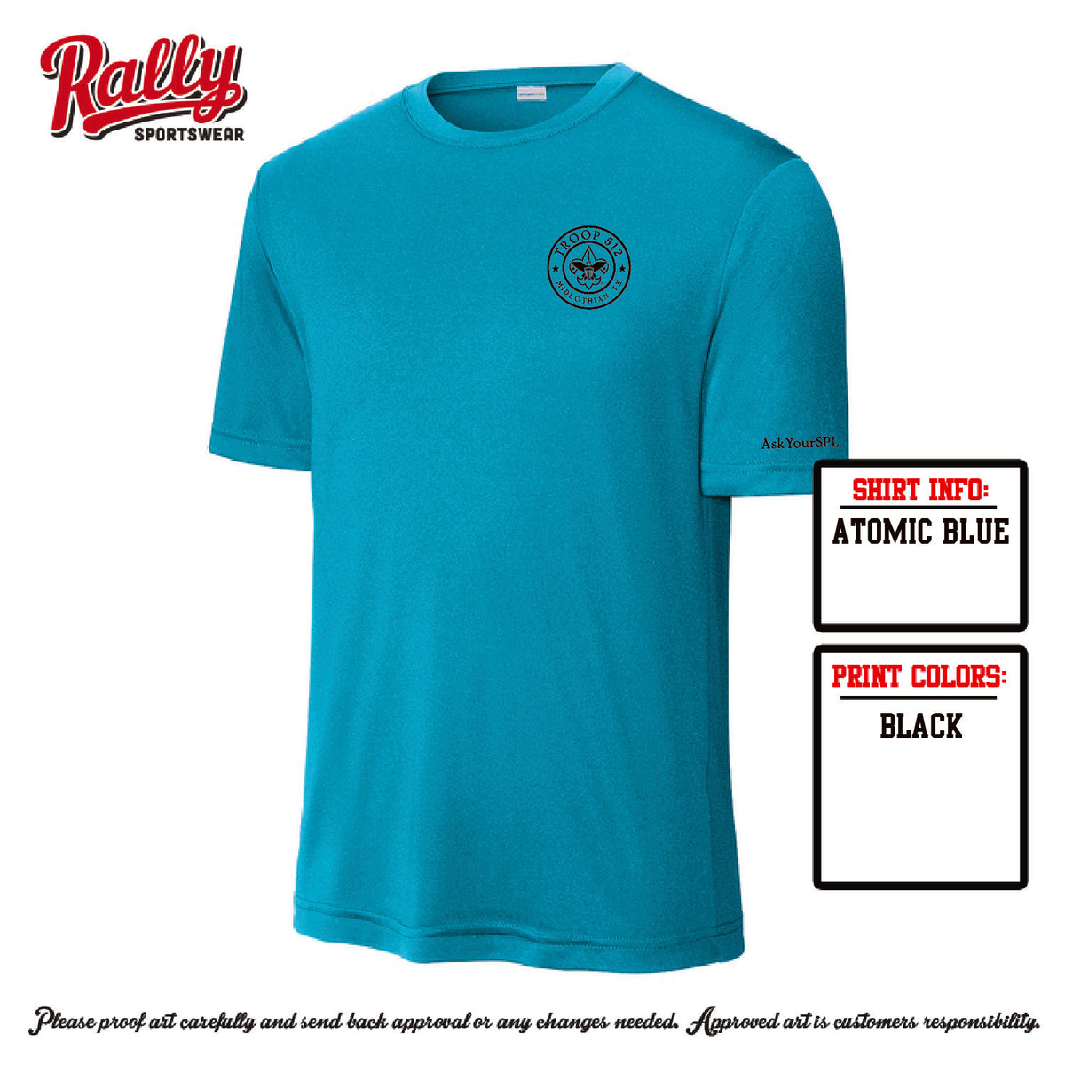 BSA512 - Troop 512 Short Sleeve Dri Fit (Various Colors)