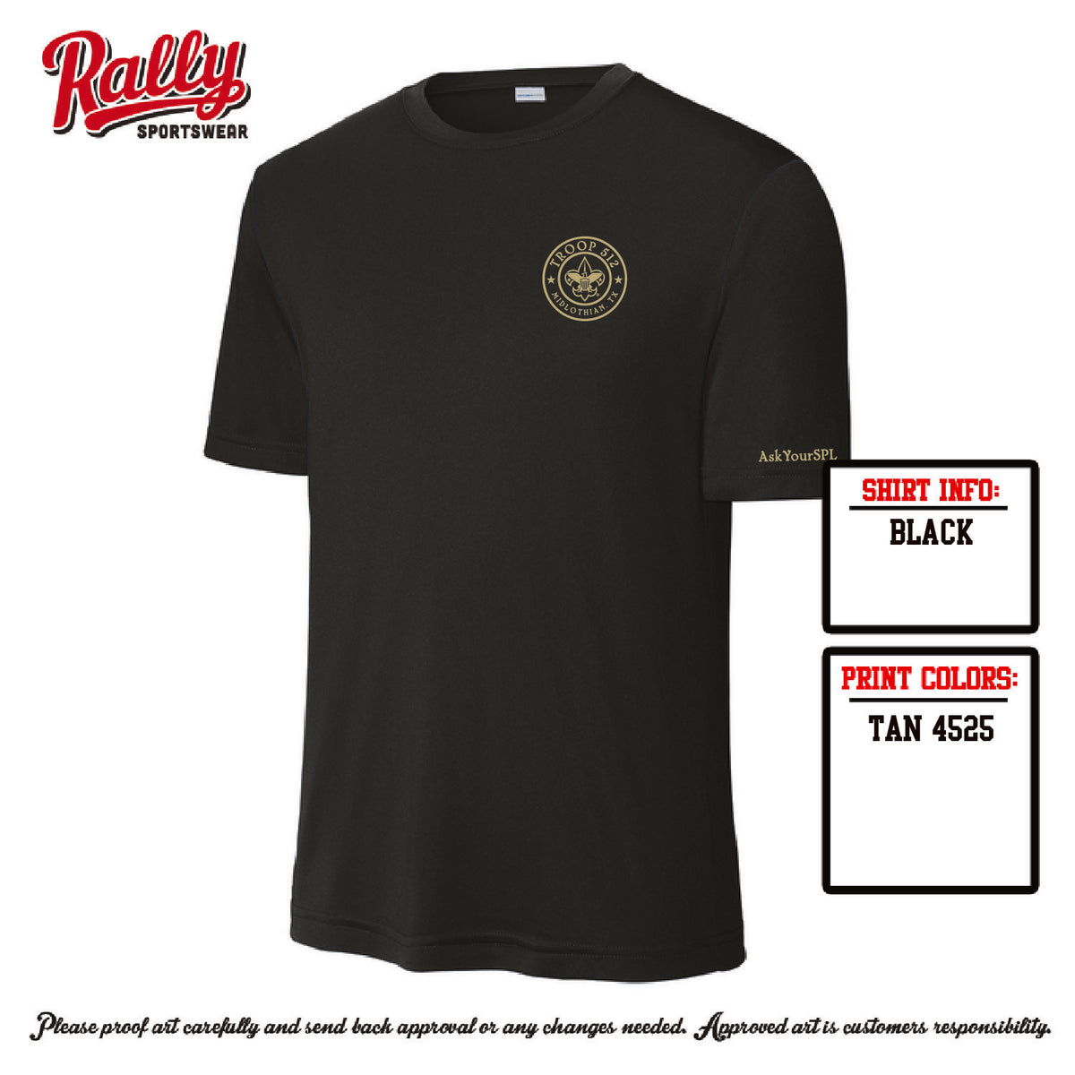 BSA512 - Troop 512 Short Sleeve Dri Fit (Various Colors)