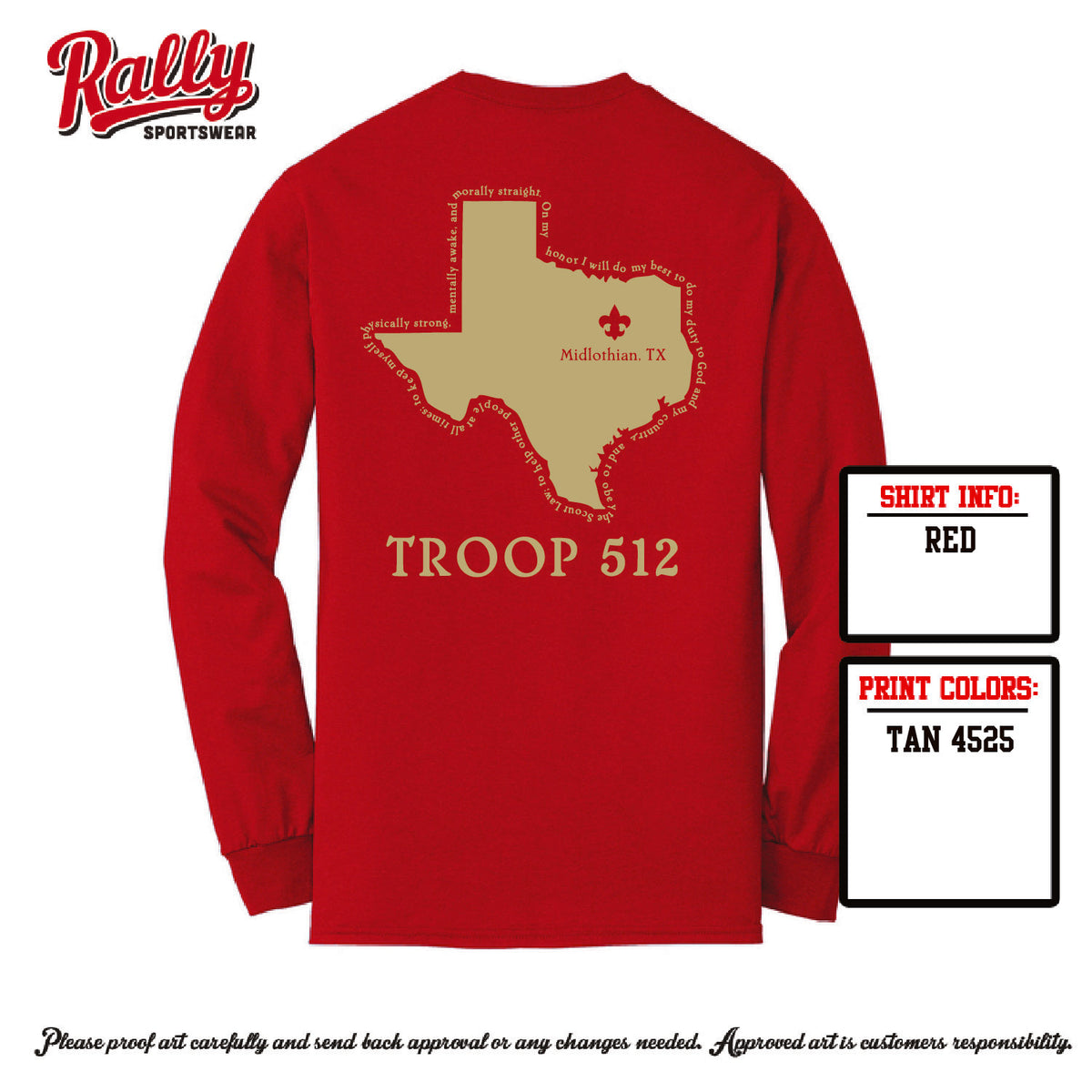 BSA512 - Troop 512 Long Sleeve (Various Colors)