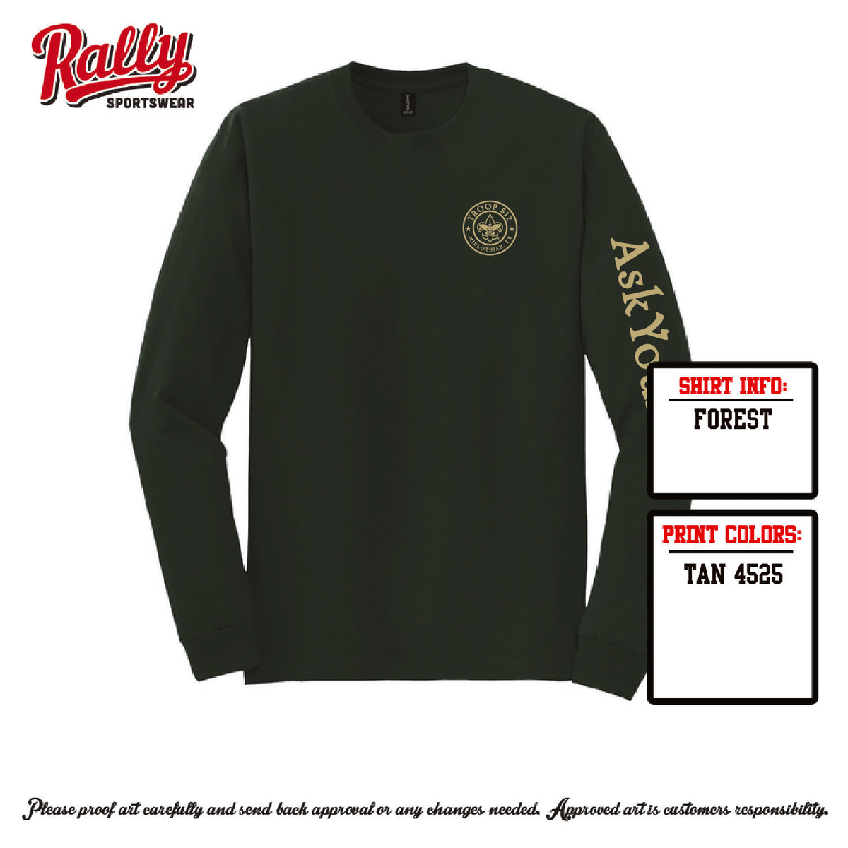 BSA512 - Troop 512 Long Sleeve (Various Colors)