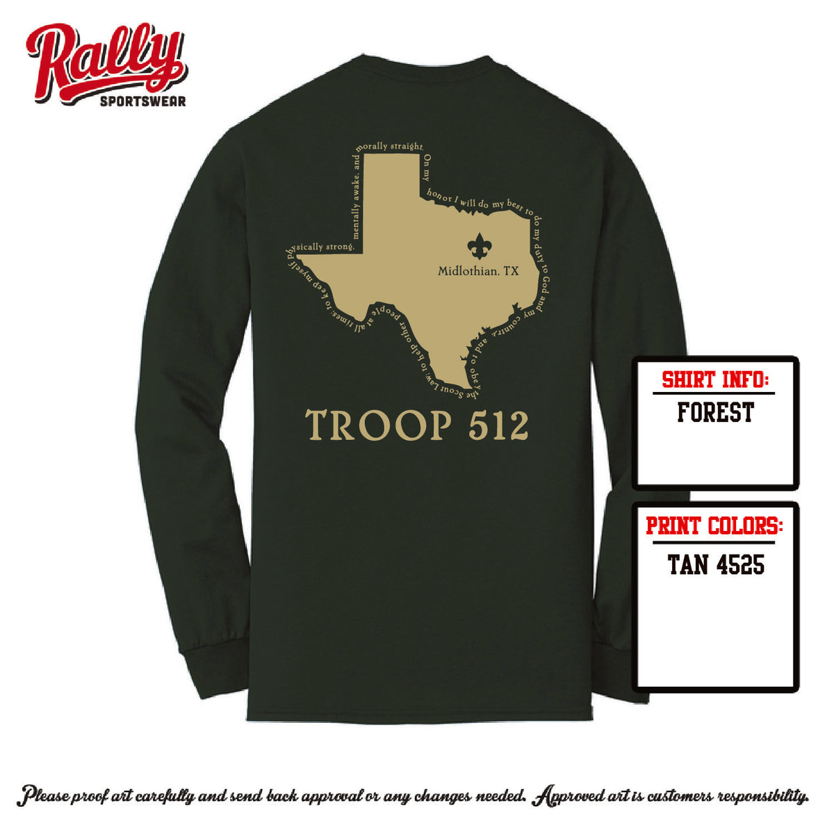 BSA512 - Troop 512 Long Sleeve (Various Colors)