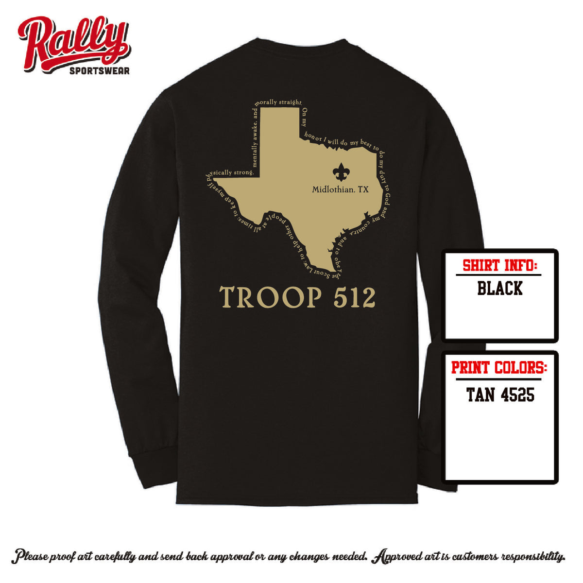 BSA512 - Troop 512 Long Sleeve (Various Colors)