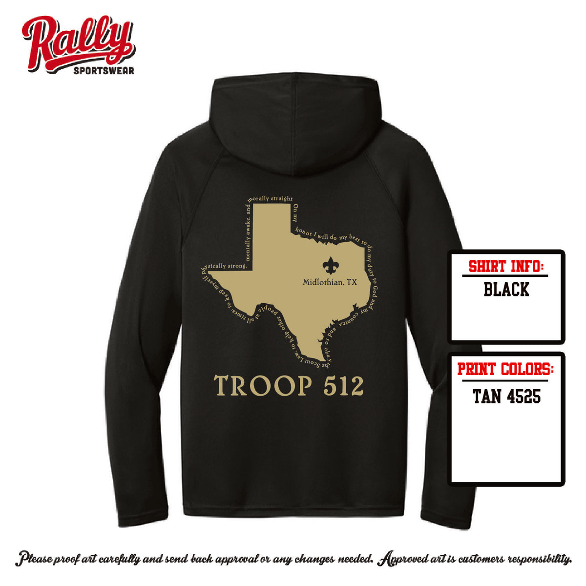 BSA512 - Troop 512 Performance Hoodie (Various Colors)