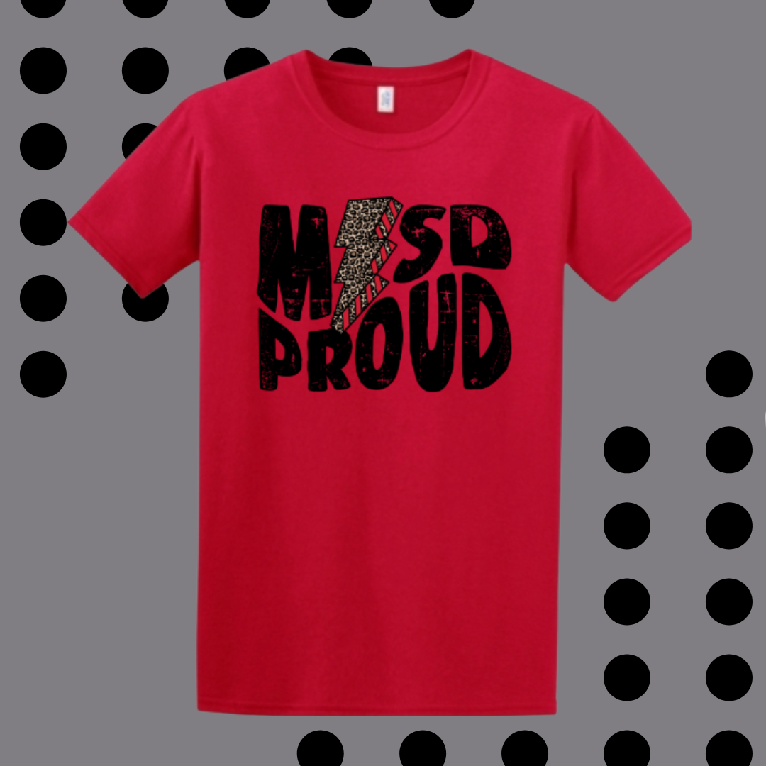 Red Leopard Bolt MISD Proud