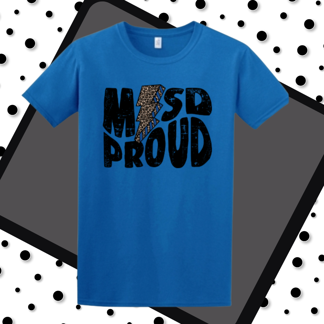 Blue Leopard Bolt MISD Proud