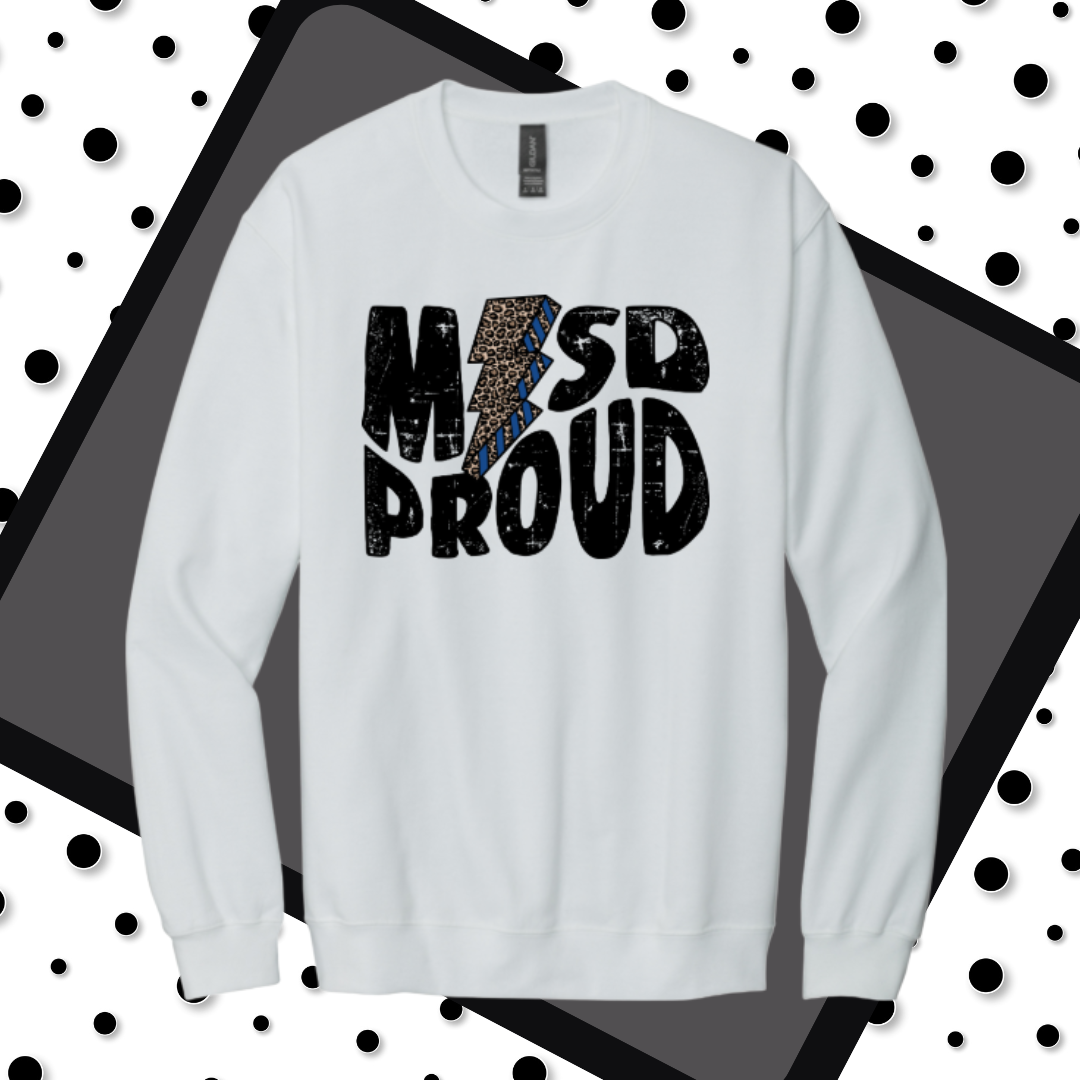 Blue Leopard Bolt MISD Proud