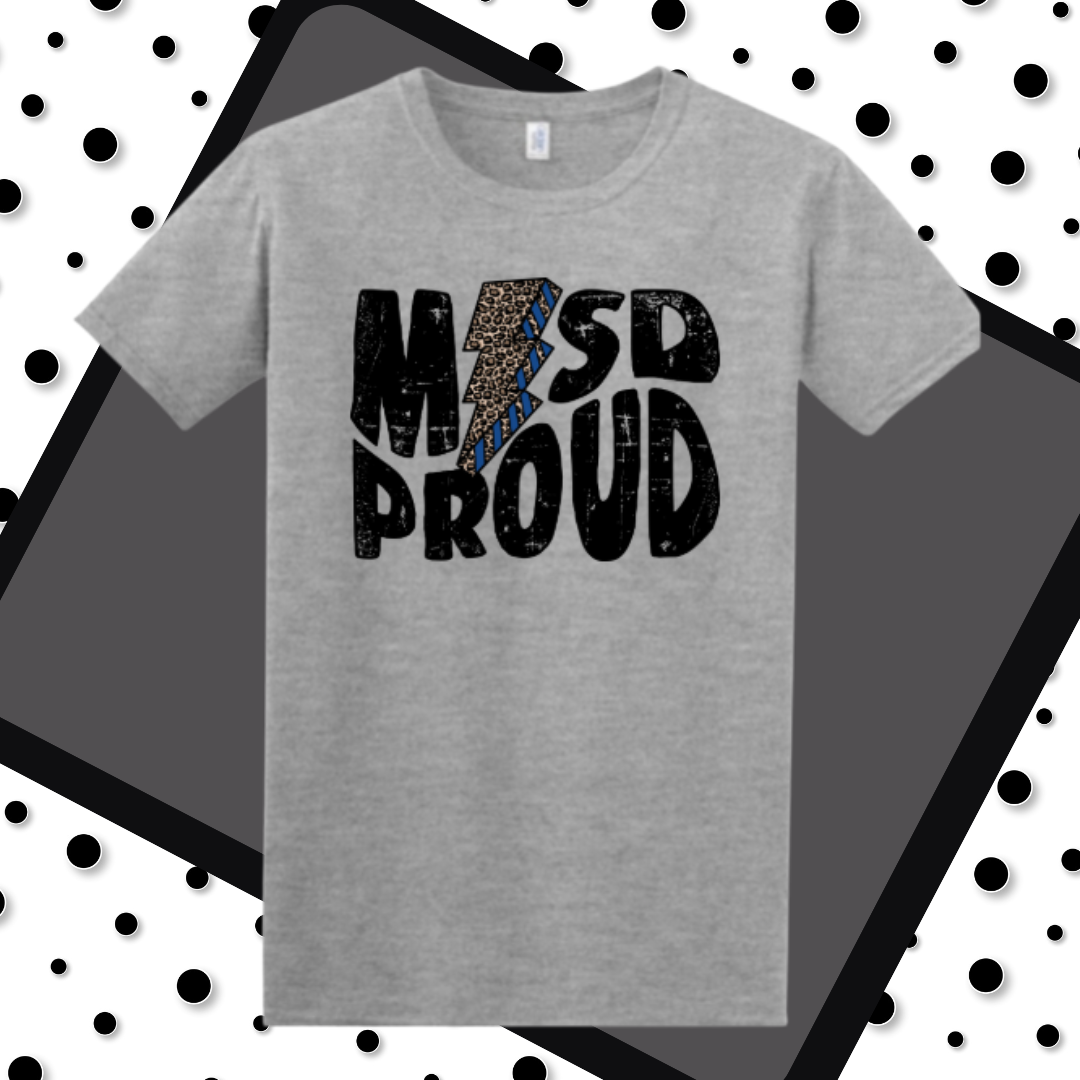 Blue Leopard Bolt MISD Proud