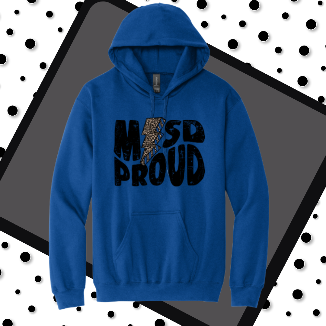 Blue Leopard Bolt MISD Proud