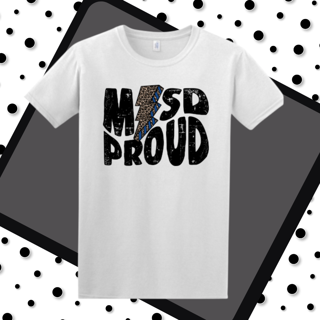 Blue Leopard Bolt MISD Proud