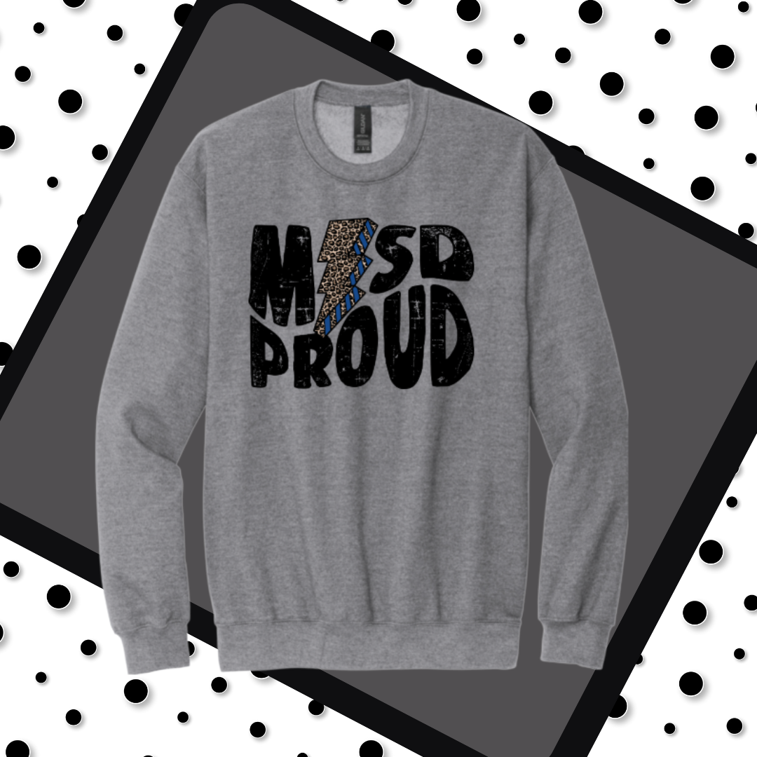 Blue Leopard Bolt MISD Proud