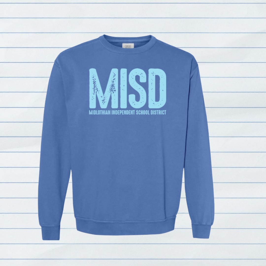 Light Blue MISD Bright Distressed