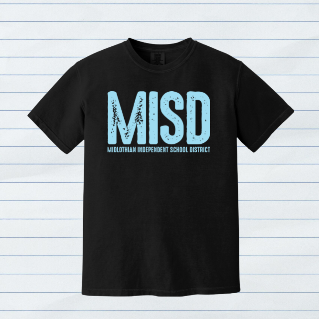 Light Blue MISD Bright Distressed