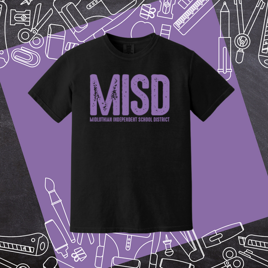 Purple MISD Bright Distressed