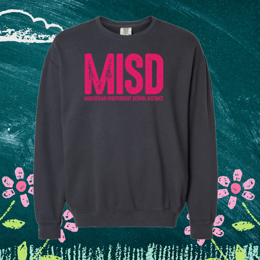 Dark Pink MISD Bright Distressed