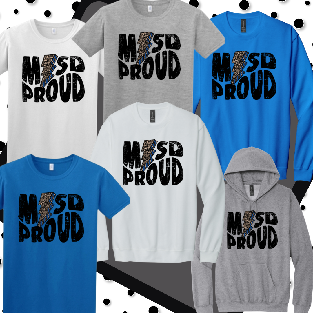 Blue Leopard Bolt MISD Proud