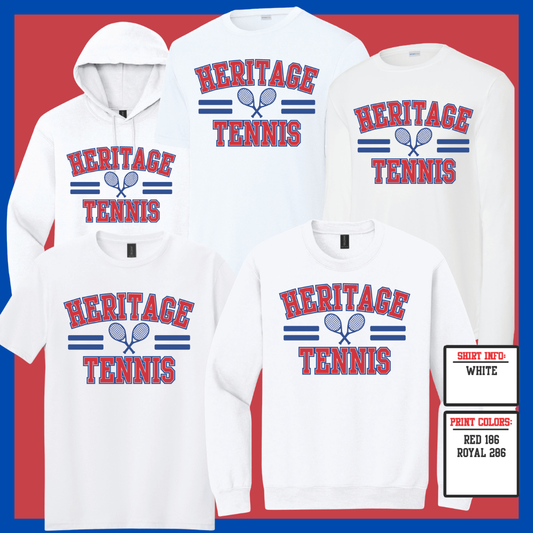 HHSTS26 - SPIRIT DESIGN RACKETS on WHITE