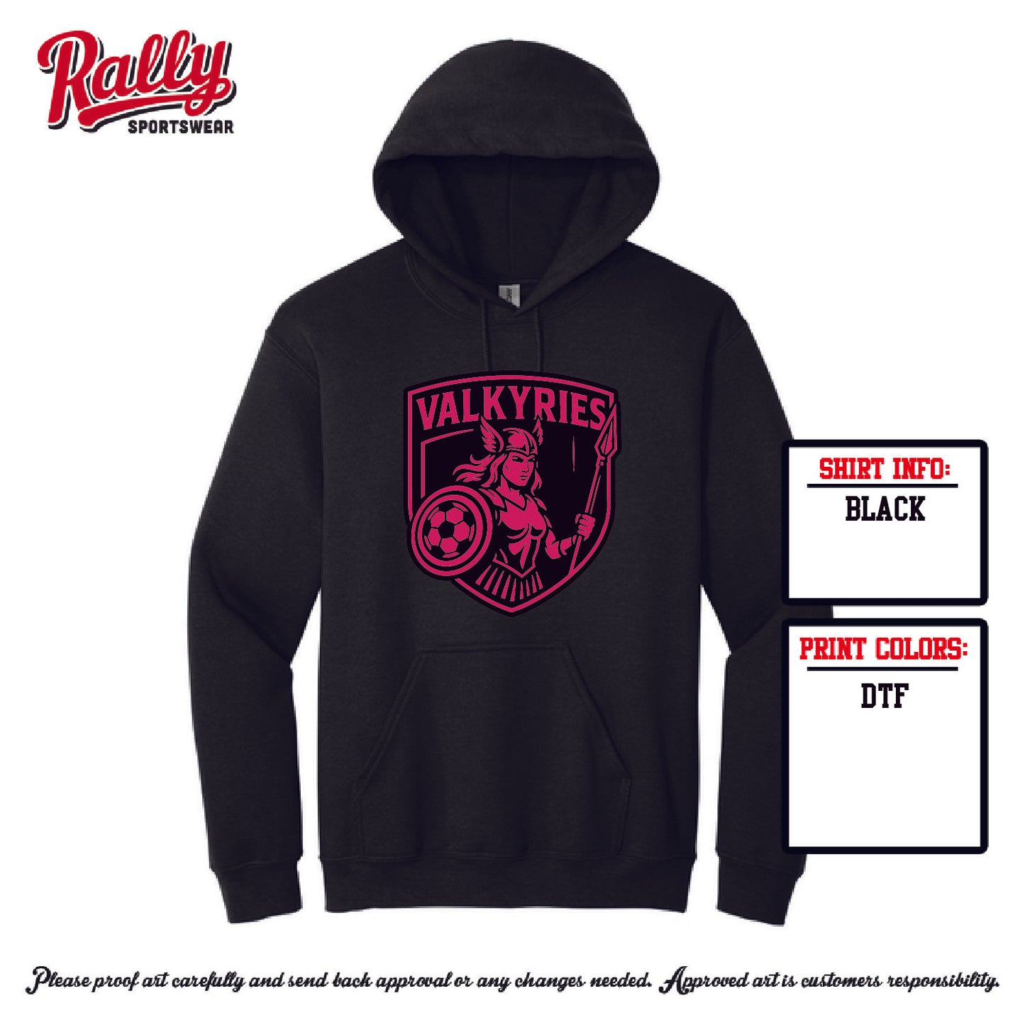VAL -  PINK FAN HOODIE (multiple colors)