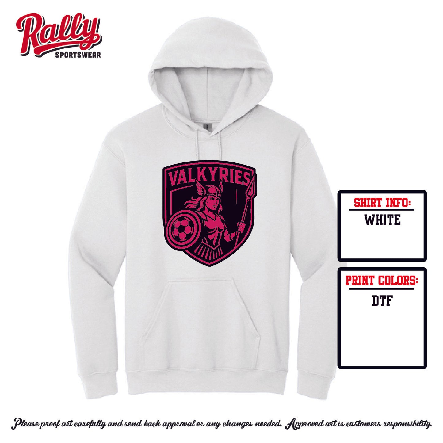VAL -  PINK FAN HOODIE (multiple colors)