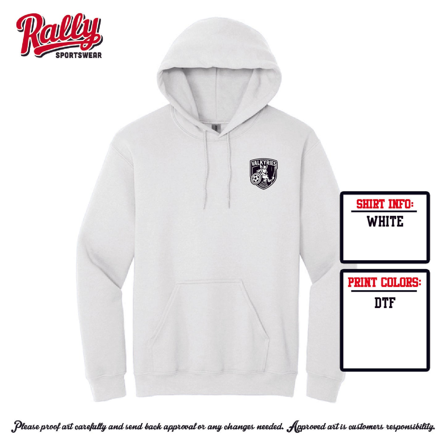 VAL -  FAN HOODIE Left Chest (multiple colors)