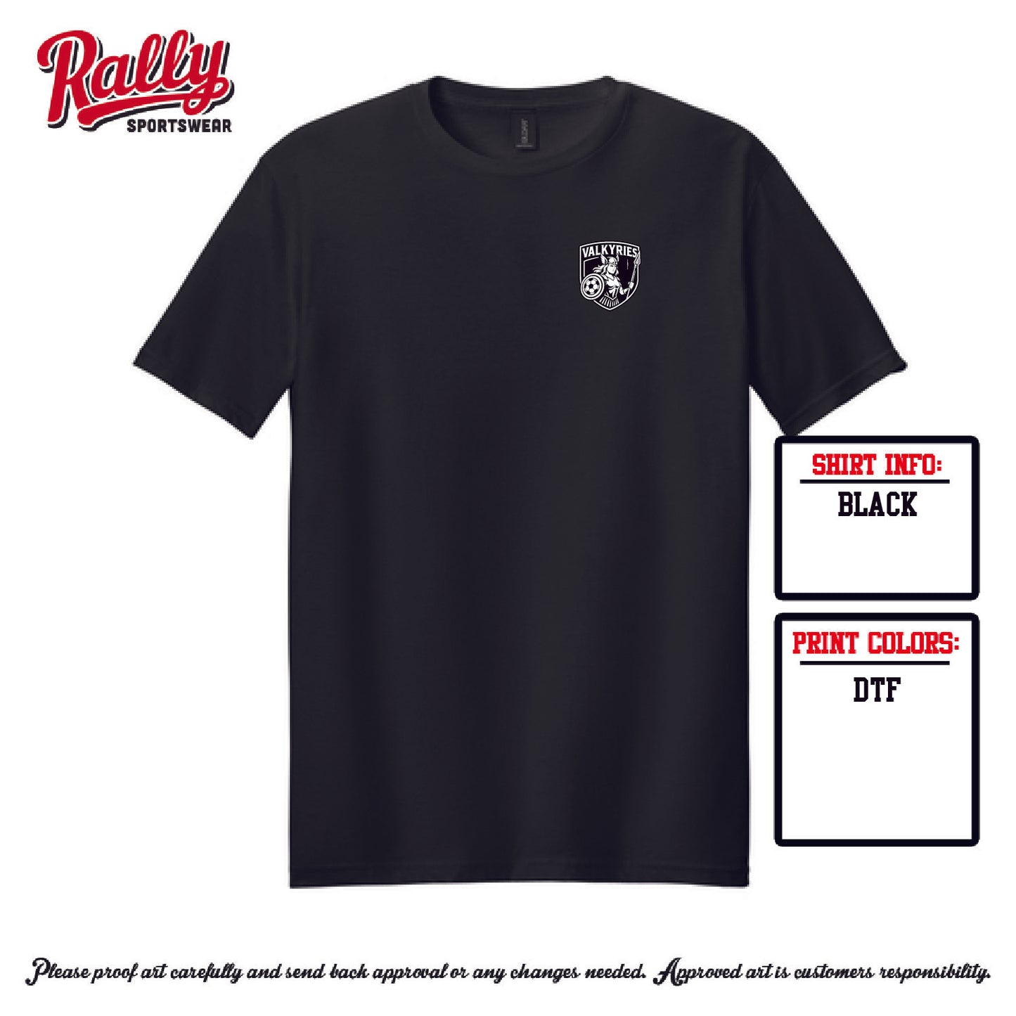 VAL -  FAN SHORT SLEEVE Left Chest (multiple colors)