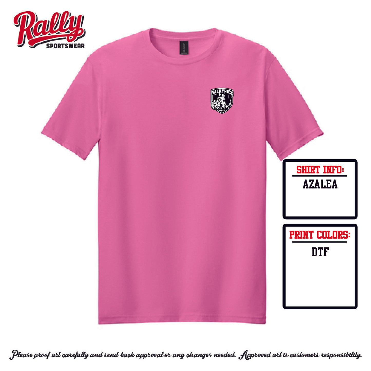 VAL -  FAN SHORT SLEEVE Left Chest (multiple colors)