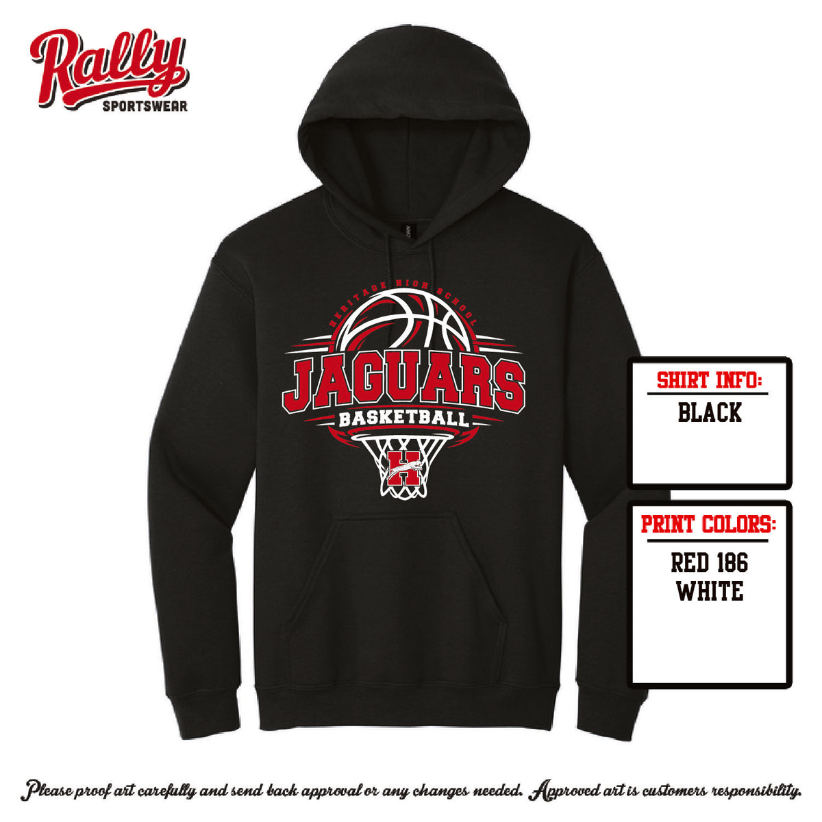 HHSBBB26 - Jaguars Basketball Hoop