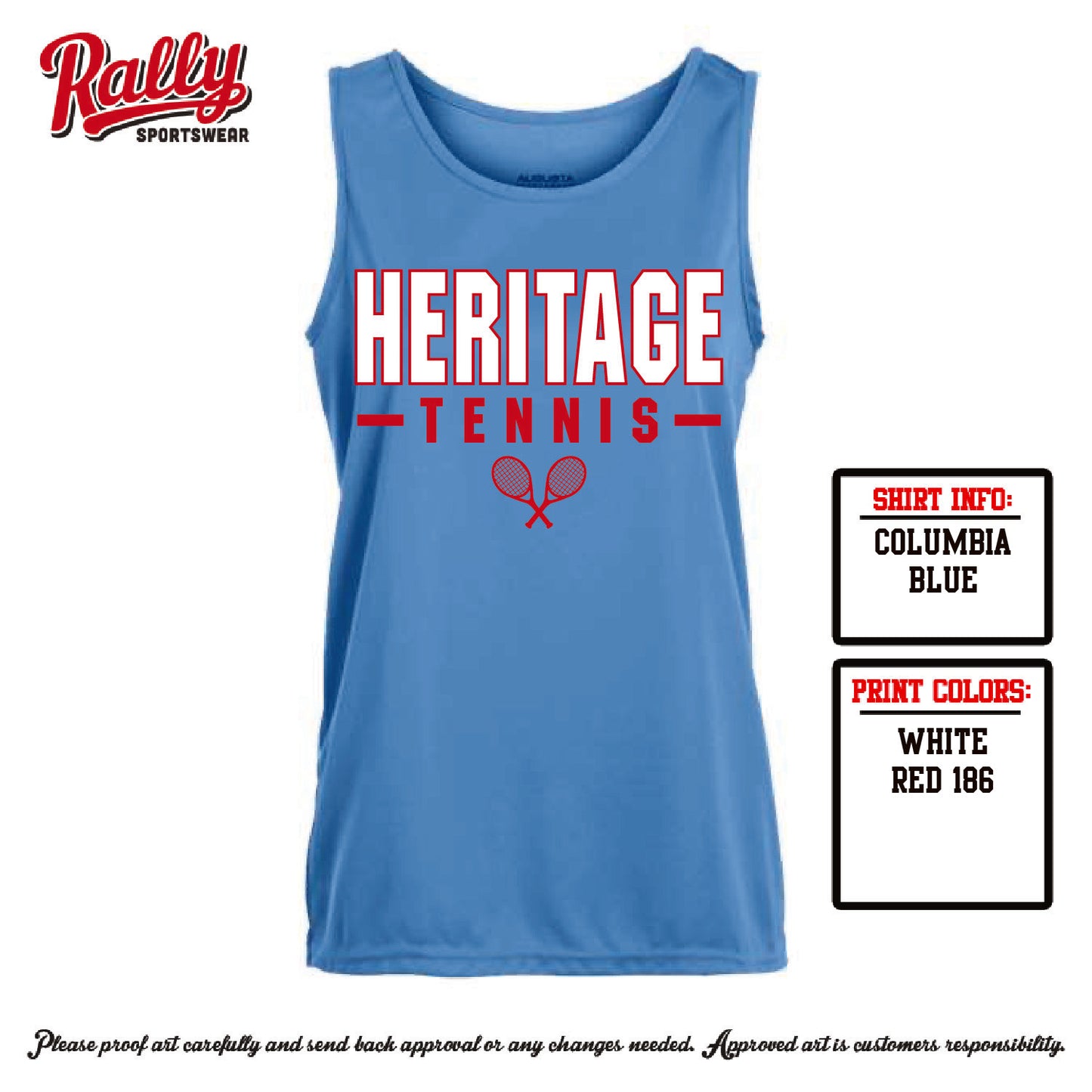 HHSTPC26 - Practice Tank Women's (Carolina Blue)