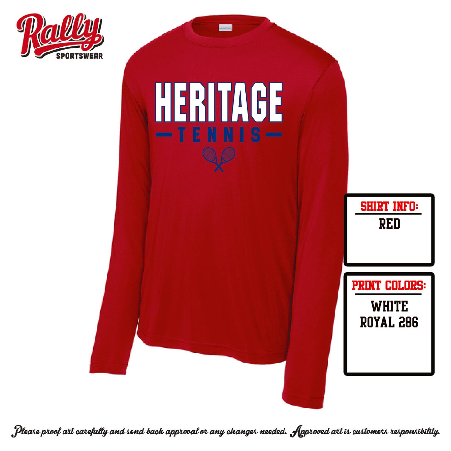 HHSTPC26 - Practice Long Sleeve Dri Fit (Red)